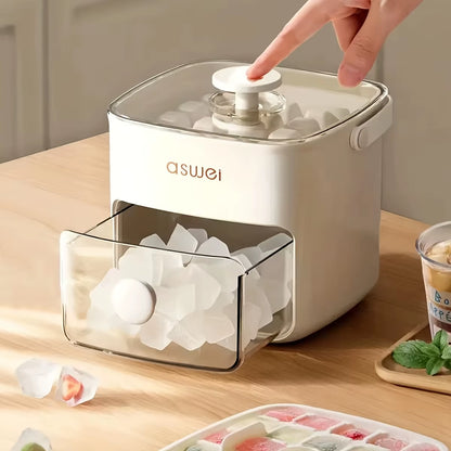 48-Cube Ice Maker with Easy-Press Lid - Double Layer, DIY Frozen Treats & Beverage Essential,Kitchen Accessories,Gadgets