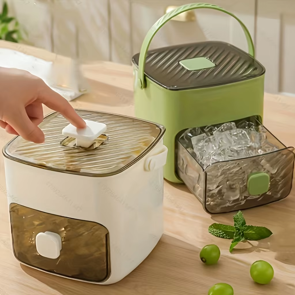 48-Cube Ice Maker with Easy-Press Lid - Double Layer, DIY Frozen Treats & Beverage Essential,Kitchen Accessories,Gadgets