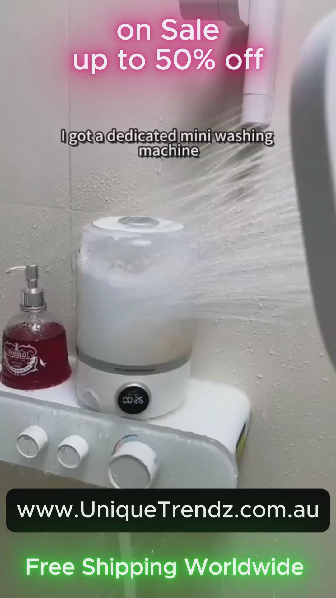 Mini Underwear Washer – Rechargeable 1L Portable Electric Laundry Machine for Socks & Intimates